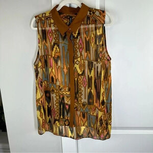 NEW W118 by Walter Baker Nick Top in Native Print‎ size XL NWT Aztec Boho Aztec